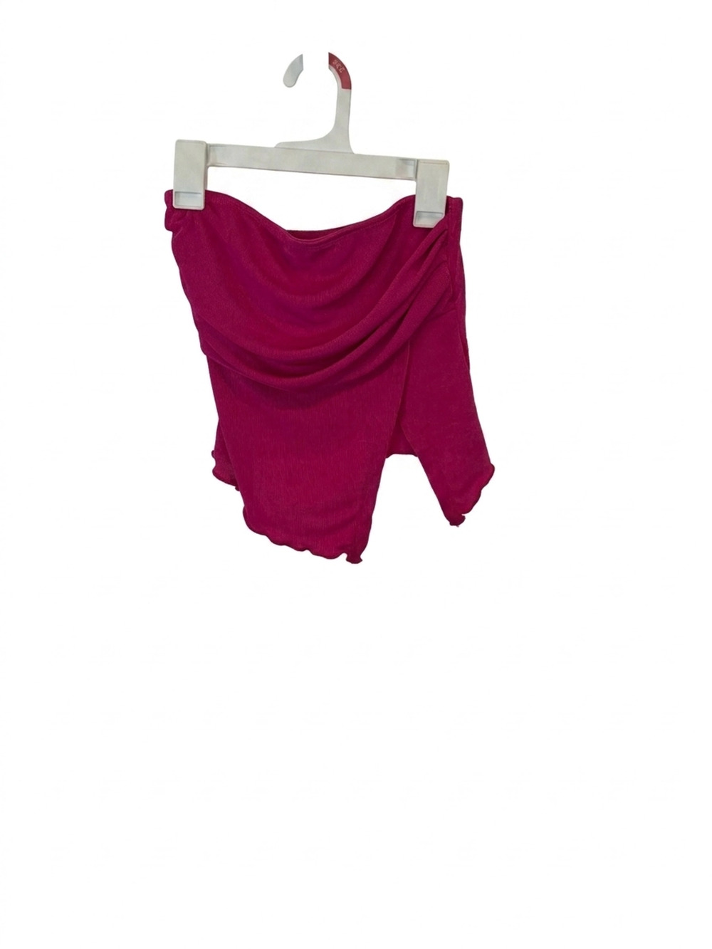 Shein Crop Top | Magenta Off-Shoulder | XS | Ruched Y2K Style